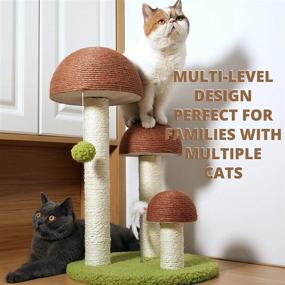 img 2 attached to 🐱 Protect Your Furniture with the PetnPurr Mushroom Cat Scratching Post – Handcrafted, Durable Sisal Materials and Mouse Toy Included!