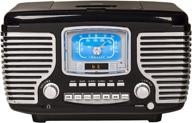 📻 high-performance crosley cr612b-bk corsair tabletop am/fm bluetooth radio with cd player and dual alarm clock in sleek black logo