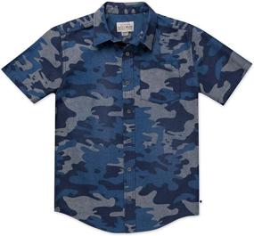 img 1 attached to 👕 Lucky Brand Sleeve Printed Button Boys' Clothing: Stylish Tops, Tees & Shirts - Discover the Latest Collection!