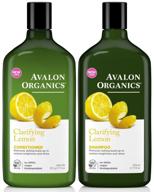 🍋 avalon organics clarifying lemon duo set: shampoo and conditioner, 11 oz each – refreshing hair care combo logo