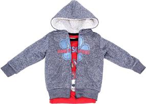 img 4 attached to 🐾 PAW Patrol Sherpa Lined Hoodie & Pawsome Shirt Set for Nickelodeon Toddler Boys