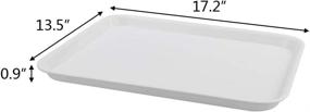 img 4 attached to Rectangular White Plastic Serving Tray for In-house Use