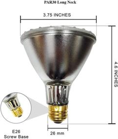 img 2 attached to (Pack of 6) 60 Watt High Output (75W Replacement) PAR30 Long Neck Flood Light Bulbs - Dimmable - Indoor/Outdoor Use