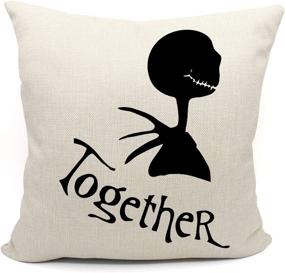 img 3 attached to Mancheng-zi Love Throw Pillow Case - Together Forever Gift for Couples: Valentine's Day, Anniversary, Wedding - 18 x 18 Inch Linen Cushion Cover for Sofa, Couch, Bed - Set of Two