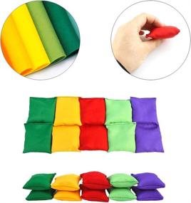 img 2 attached to 🌈 Enhance Your Bean Bag Toss Game with Hslife 20 Pack Colorful Nylon Bean Bags