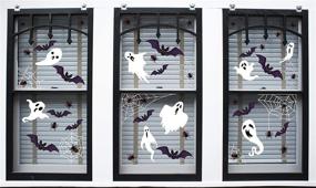 img 3 attached to 🕸️ Spook Up Your Space: jollylife 174PCS Halloween Spider Webs Window Clings Decorations
