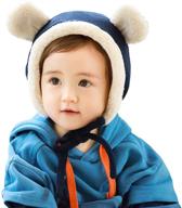 👶 llmoway baby kid winter earflap hat soft sherpa bonnet beanie cap | boys girls logo