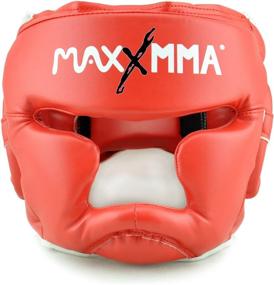 img 3 attached to MaxxMMA Full Coverage Headgear for Boxing, MMA Training, Kickboxing, Sparring, Karate, and Taekwondo