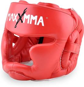 img 4 attached to MaxxMMA Full Coverage Headgear for Boxing, MMA Training, Kickboxing, Sparring, Karate, and Taekwondo