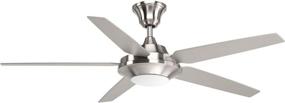 img 3 attached to 💨 Progress Lighting AirPro Signature Plus II Nickel Ceiling Fan with 5 Blades – P2539-0930K