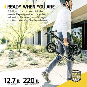 img 3 attached to 🛴 Swagtron K9 Foldable Lightweight Kick Scooter: Suitable for Adults & Teens, Height-Adjustable for Riders up to 6'5" with 220LB Max Load