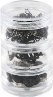 🧵 singer 07400 fastener variety-pack in convenient screw top container - 48 black hook &amp; eyes, 24 sew-on snaps, 6 hook &amp; bars логотип