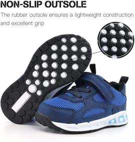 img 2 attached to LOUGSIN Toddler Flashing Sneakers: Breathable Boys' Shoes for Active Feet