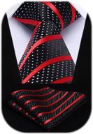 👔 hisdern striped handkerchief necktie pocket: elevate your style with a touch of stripes logo