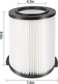 img 3 attached to Yweller VF4000 Replacement Cartridge Filter: Compatible with Ridgid, Husky, and Craftsman Vacs - Washable & Reusable - 1 Pack