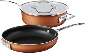 img 4 attached to 🔥 Gotham Steel Stackable 3-Piece Frying Pan Cookware Set – Stackmaster Ultra Nonstick Cast Texture Ceramic Coating, Stacks & Nests – Dishwasher Safe