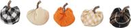 🎃 mud pie fall mini set: 24 pumpkins, multi-colored, 2.5" x 2" dia, canvas and cotton - premium decorative fall harvest collection logo