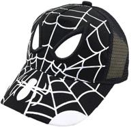 spider cartoon snapback baseball black14 boys' accessories and hats & caps logo
