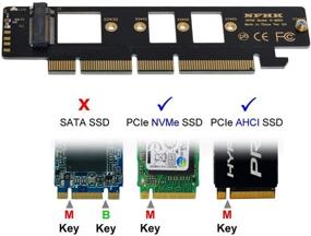 img 3 attached to Адаптер Cablecc NGFF M.2 M-Key NVME AHCI SSD к PCI-E 3.0 16x 4X, совместимый с SSD размером 110 мм и 80 мм