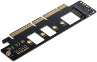 адаптер cablecc ngff m.2 m-key nvme ahci ssd к pci-e 3.0 16x 4x, совместимый с ssd размером 110 мм и 80 мм логотип