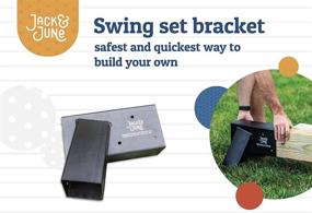 img 3 attached to 🪜 Enhanced Jack & June Heavy-Duty DIY Wooden Swing Set Kits - Metal Brackets and Hardware for Safe and Easy Playset Installation