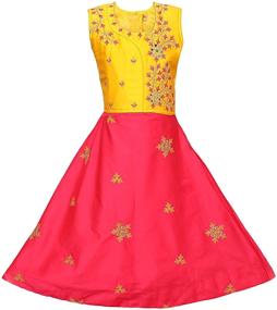 img 3 attached to 👗 Stunning Ashwini Indian Embroidery Closure Dresses for Girls - Readymade and Elegant