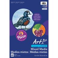 📝 pacon pac4843 art1st mixed media art paper - 12x18 white - 60 sheets: high-quality multi-purpose artist paper logo