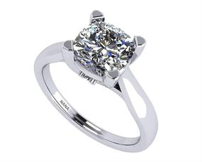 img 4 attached to 💍 1.50 to 3.00 Carat Cushion Cut Lucita Style Engagement Ring with Swarovski Zirconia Simulated Diamonds