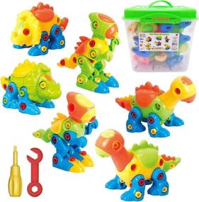 img 4 attached to 🦖 Dinosaur Toys: Assemble the Adventure with Tool Pieces!