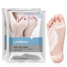 img 4 attached to Маска для ног Baby Soft Foot Peel - 👶 Получите гладкую кожу и естественное восстановление шероховатых пяток!