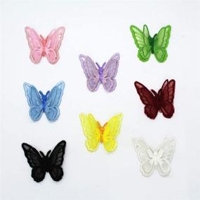 img 1 attached to White Embroidered Butterfly Patches – 🦋 10pcs Sew/Iron-on Badge for Wedding & Craft