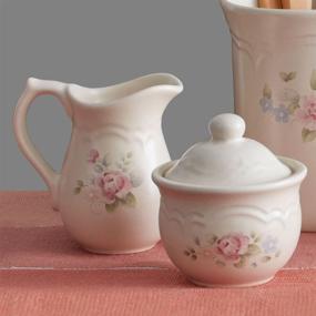 img 1 attached to 🌹 Enhance Your Tea Experience with the Pfaltzgraff Tea Rose Sugar Creamer