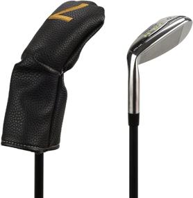 img 2 attached to Premium 10pcs Black Hybrid Iron Head Covers Protector Set with Large Gold Number - Ultimate Golf Accessories