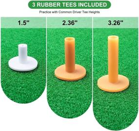 img 2 attached to 🏌️ Improve Your Golf Game with RELILAC Golf Hitting Mats - Indoor & Outdoor Artificial Turf Practice Mat with 3 Rubber Tees