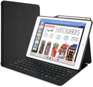 🔒 procase keyboard case for 1st and 2nd generation ipad pro 12.9 inch (2017 & 2015) with apple pencil holder, smart cover folio stand and built-in keyboard – black logo