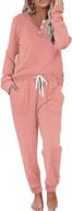 wiholl women's lounge sets: button down sweatshirt sweatpants sweatsuits with pockets - two-piece outfits for better style and comfort логотип