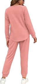 img 3 attached to WIHOLL Women's Lounge Sets: Button Down Sweatshirt Sweatpants Sweatsuits with Pockets - Two-Piece Outfits for Better Style and Comfort