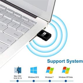 img 1 attached to 📶 Высокоскоростной USB WiFi адаптер для ПК - Сетевой адаптер двойной полосы 600Mbps для бесшовного беспроводного подключения (5,8ГГц / 433Мбит/с + 2,4ГГц / 150Мбит/с) - Легкая установка, совместимость с Windows 10/8.1/8/7/Vista, Mac OS X.