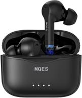 🎧 powerful active noise cancelling earbuds: mqes mq-01b hi-fi stereo headset with excellent bass, bluetooth 5.2, waterproof and 30h play logo