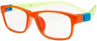👓 prospek blue light computer glasses for kids – action, anti-glare clear lens – protects from harmful screen blue light – high-quality optical lenses (orange) logo