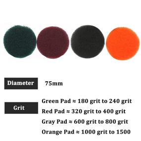 img 3 attached to 🚗 VÉZAAR 40PCS 3 inch Headlight Restoration Kit: Scrub Pads for Effective Car Hub Cleaning, Auto Painting, Polishing, and Sanding Discs - 180 320 800 1500 Grit with 1/4 Dia Arbor