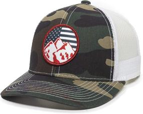img 4 attached to Americana Mountains Scout Patch Trucker Sports & Fitness