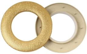 img 2 attached to 🪶 Set of 32 Curtain Grommets - DeSS Curtain Eyelet Rings (Inner Diameter 1-9/16&#34;) 40mm - Nanoscale Roman Ring (Gold) for Quiet and Efficient Operation