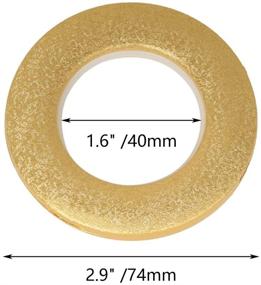 img 3 attached to 🪶 Set of 32 Curtain Grommets - DeSS Curtain Eyelet Rings (Inner Diameter 1-9/16&#34;) 40mm - Nanoscale Roman Ring (Gold) for Quiet and Efficient Operation