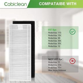 img 1 attached to Cabiclean Replacement Parts for Eufy RoboVac: 10 Side Brushes, 8 Filters, 2 Roller Brushes - Compatible with RoboVac 11S, 15C, 30, 30C, 12, and 35C Vacuum Models
