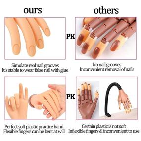 img 1 attached to 🖐️ Versatile Nude Practice Hand: Perfect for Acrylic Nails, Nail Art, and DIY Training