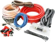 🔊 enhance your audio experience with soundbox t4aw-r: 4 gauge amplifier install kit for complete amp wiring cables, 3500w power logo