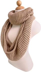 img 2 attached to 🧣 TrendsBlue Premium Winter Knit Warm Infinity Scarf: Stay Cozy and Stylish All Season