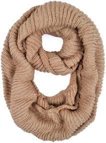 img 3 attached to 🧣 TrendsBlue Premium Winter Knit Warm Infinity Scarf: Stay Cozy and Stylish All Season