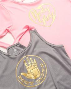 img 3 attached to 👕 Body Glove Girls' Active Performance Shirts - Short Sleeve T-Shirt and Tank Top Combo (2 Pack): Stylish and Functional Gym Wear for Girls